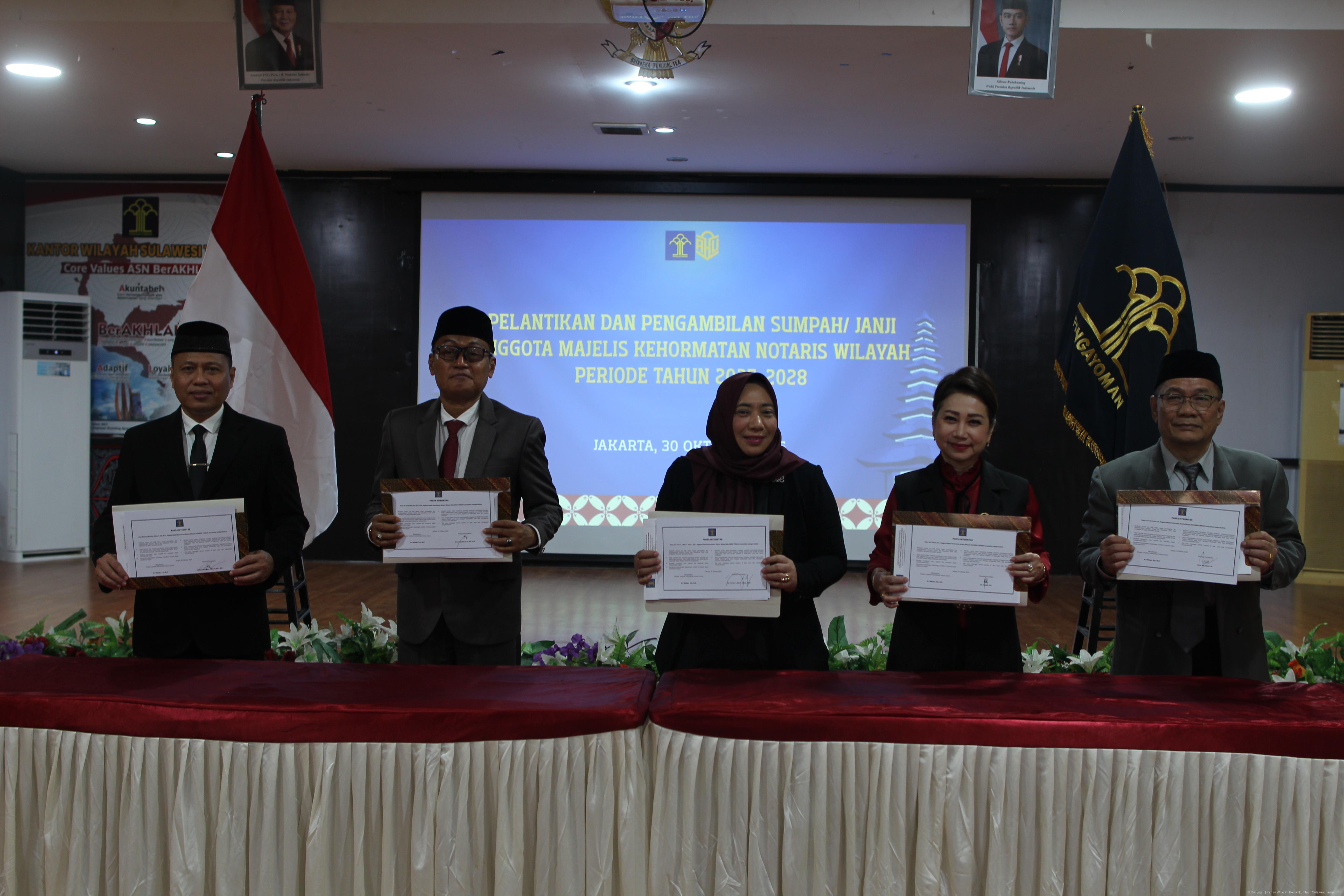 Baru Dilantik! Majelis Kehormatan Notaris Sulteng Siap Amankan Etika Profesi Notaris