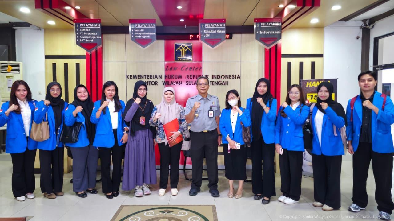 Kanwil Kemenkum Sulteng Terima Mahasiswa Magang, Perkuat Sinergi Akademik dan Praktik Hukum