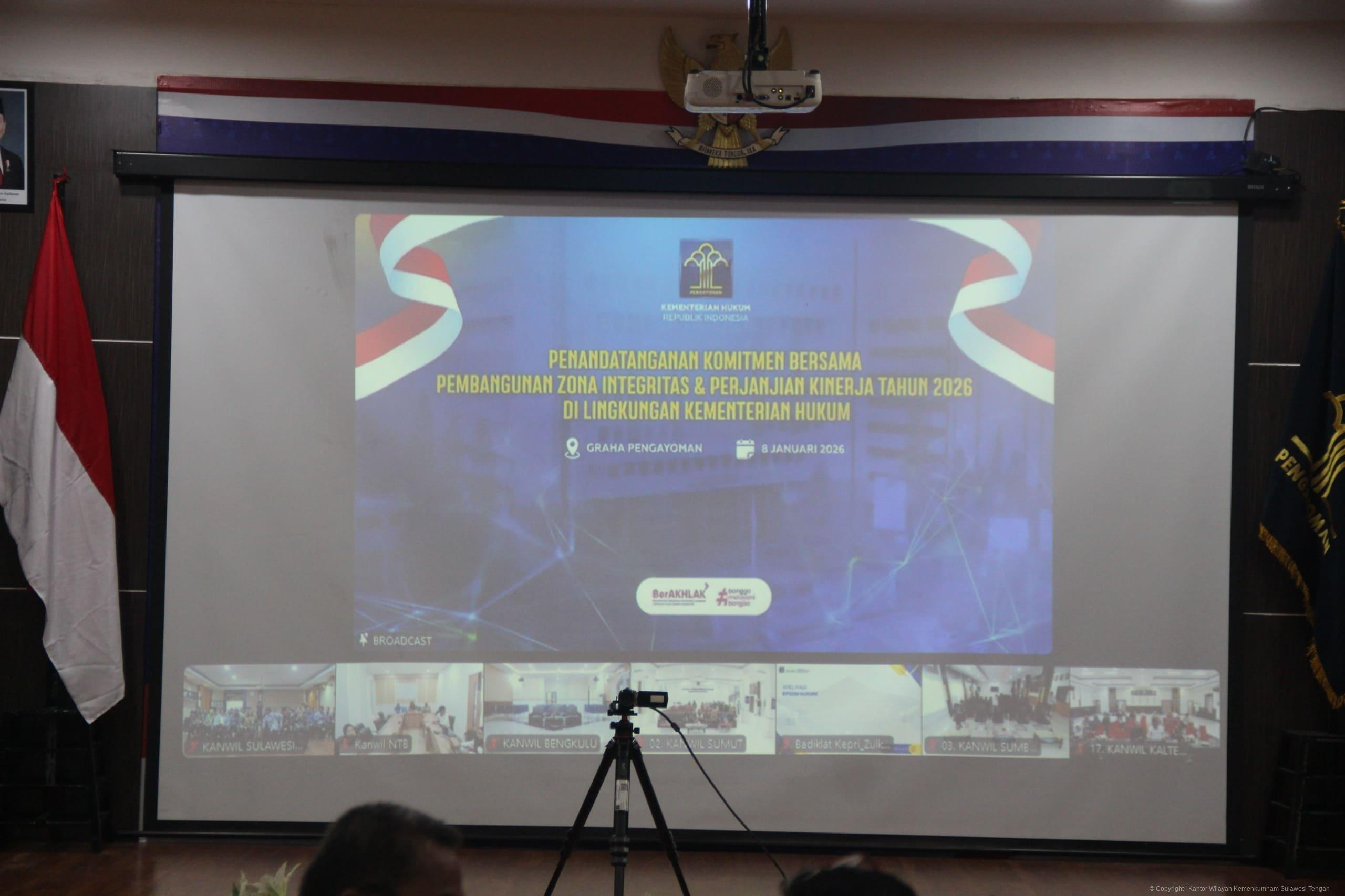 Komitmen Bersama Nasional Perkuat Budaya Kerja Kemenkum Sulteng